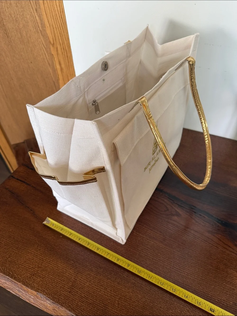 White and Gold Tote Bag